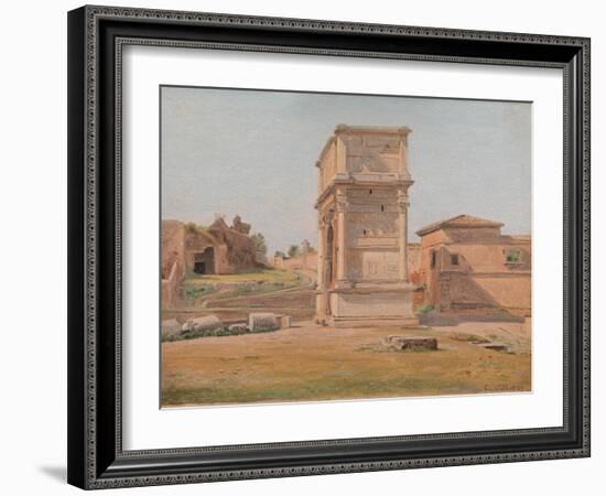 The Arch of Titus in Rome, 1839-Constantin Hansen-Framed Giclee Print