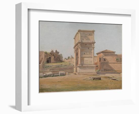 The Arch of Titus in Rome, 1839-Carl-Christian-Constantin Hansen-Framed Giclee Print