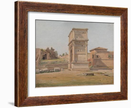 The Arch of Titus in Rome, 1839-Carl-Christian-Constantin Hansen-Framed Giclee Print