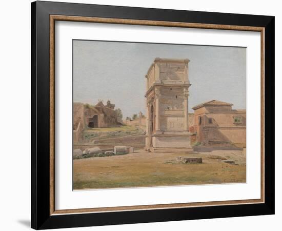 The Arch of Titus in Rome, 1839-Carl-Christian-Constantin Hansen-Framed Giclee Print