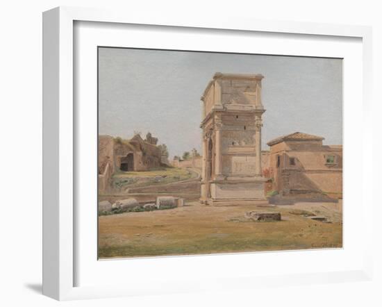 The Arch of Titus in Rome, 1839-Carl-Christian-Constantin Hansen-Framed Giclee Print