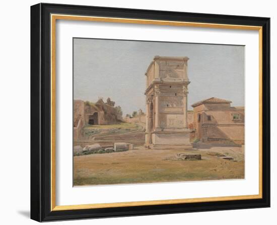 The Arch of Titus in Rome, 1839-Carl-Christian-Constantin Hansen-Framed Giclee Print