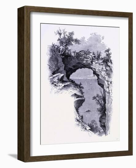 The Arch Rock on Mackinac Island United States of America-null-Framed Giclee Print