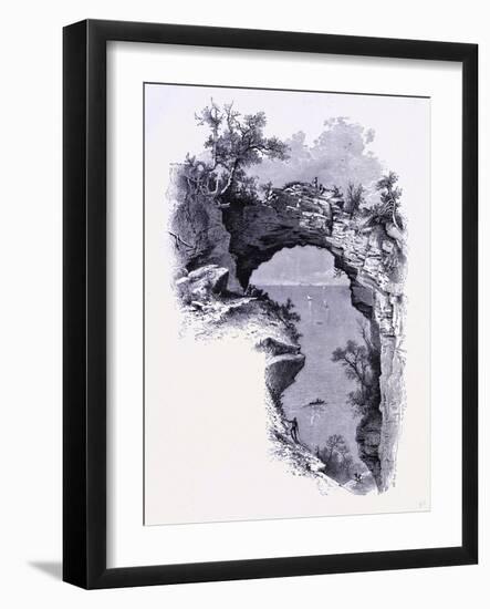 The Arch Rock on Mackinac Island United States of America-null-Framed Giclee Print