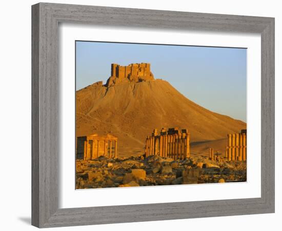 The Archaeological Site and Arab Castle, Palmyra, Unesco World Heritage Site, Syria, Middle East-Sylvain Grandadam-Framed Photographic Print