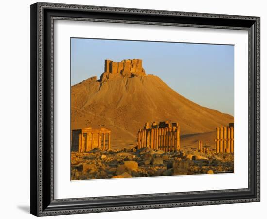 The Archaeological Site and Arab Castle, Palmyra, Unesco World Heritage Site, Syria, Middle East-Sylvain Grandadam-Framed Photographic Print