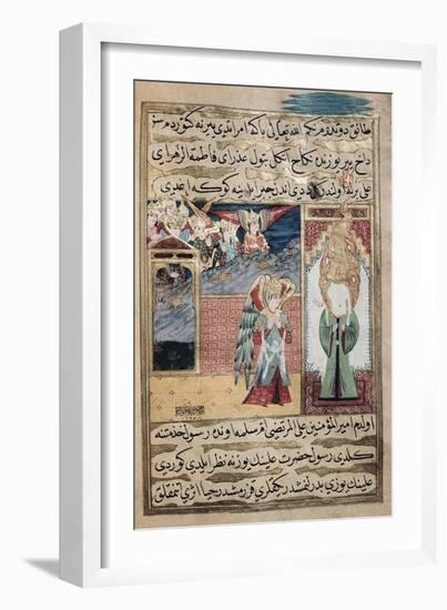 The Archangel Gabriel Inspiring Mohammed in the Mosque of Medina-null-Framed Premium Giclee Print