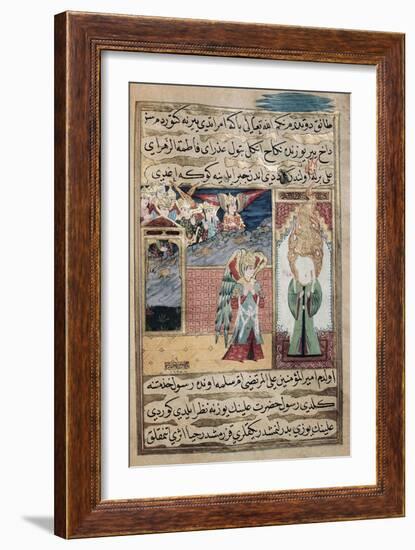 The Archangel Gabriel Inspiring Mohammed in the Mosque of Medina-null-Framed Giclee Print