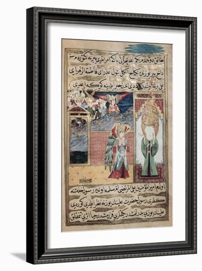 The Archangel Gabriel Inspiring Mohammed in the Mosque of Medina-null-Framed Giclee Print