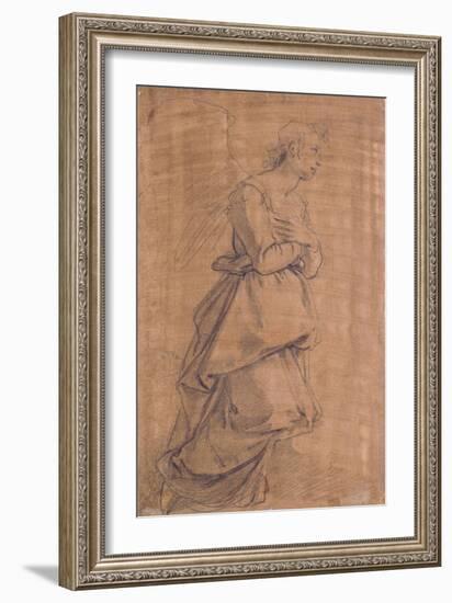 The Archangel Gabriel Kneeling to the Right, Study for an Annunciation-Jacopo Chimenti Empoli-Framed Giclee Print