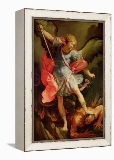 The Archangel Michael Defeating Satan-Guido Reni-Framed Premier Image Canvas