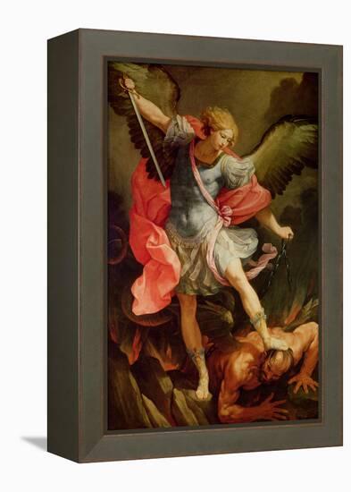 The Archangel Michael Defeating Satan-Guido Reni-Framed Premier Image Canvas