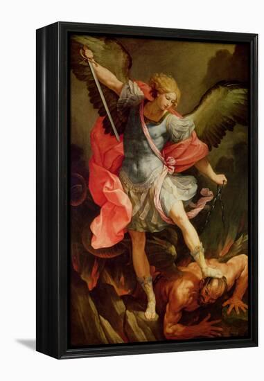 The Archangel Michael Defeating Satan-Guido Reni-Framed Premier Image Canvas