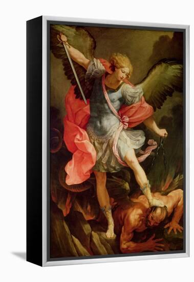 The Archangel Michael Defeating Satan-Guido Reni-Framed Premier Image Canvas