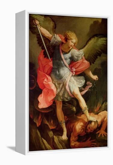 The Archangel Michael Defeating Satan-Guido Reni-Framed Premier Image Canvas