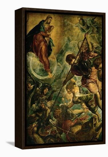 The Archangel Michael Fights Satan, (Revelation 12, 1-9)-Jacopo Robusti Tintoretto-Framed Giclee Print