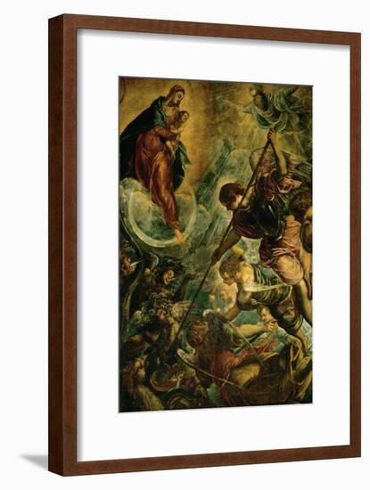 The Archangel Michael Fights Satan, (Revelation 12, 1-9)-Jacopo Robusti Tintoretto-Framed Giclee Print