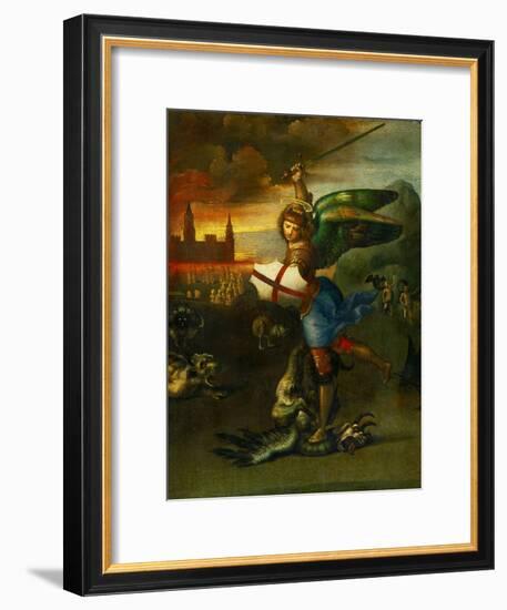 The Archangel Michael Slaying the Dragon-Raphael-Framed Giclee Print