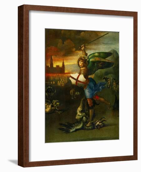 The Archangel Michael Slaying the Dragon-Raphael-Framed Giclee Print