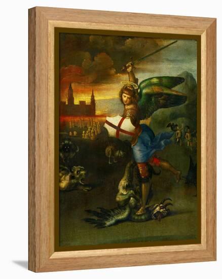 The Archangel Michael Slaying the Dragon-Raphael-Framed Premier Image Canvas