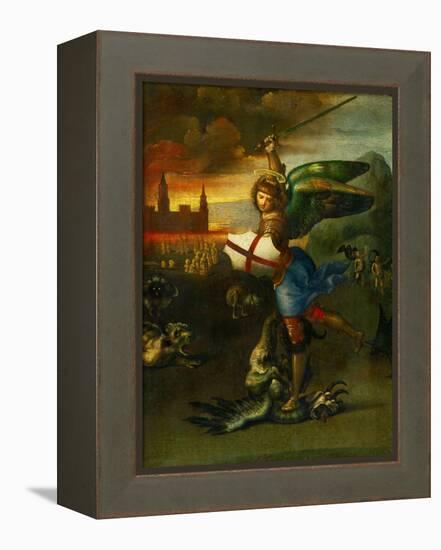 The Archangel Michael Slaying the Dragon-Raphael-Framed Premier Image Canvas