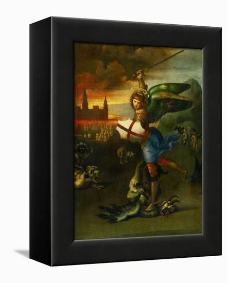 The Archangel Michael Slaying the Dragon-Raphael-Framed Premier Image Canvas