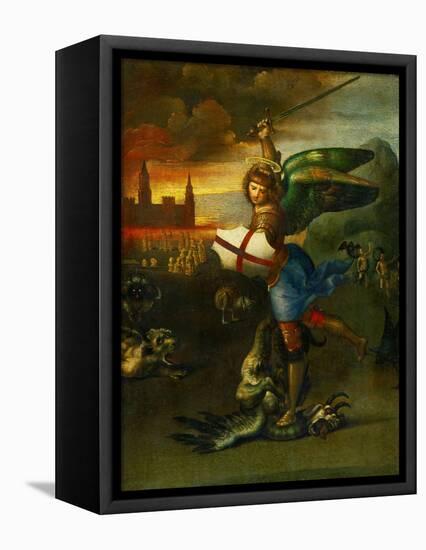 The Archangel Michael Slaying the Dragon-Raphael-Framed Premier Image Canvas