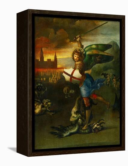 The Archangel Michael Slaying the Dragon-Raphael-Framed Premier Image Canvas