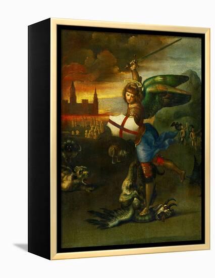 The Archangel Michael Slaying the Dragon-Raphael-Framed Premier Image Canvas