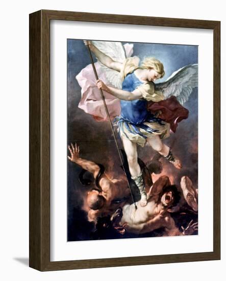 The Archangel Michael-Luca Giordano-Framed Giclee Print