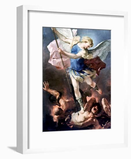 The Archangel Michael-Luca Giordano-Framed Giclee Print