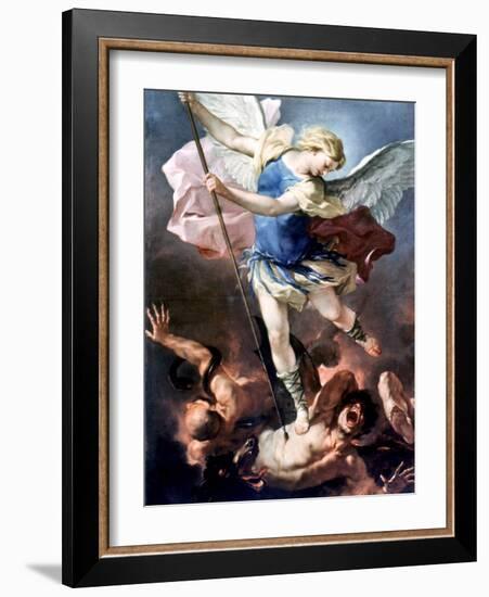 The Archangel Michael-Luca Giordano-Framed Giclee Print