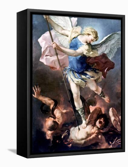 The Archangel Michael-Luca Giordano-Framed Premier Image Canvas