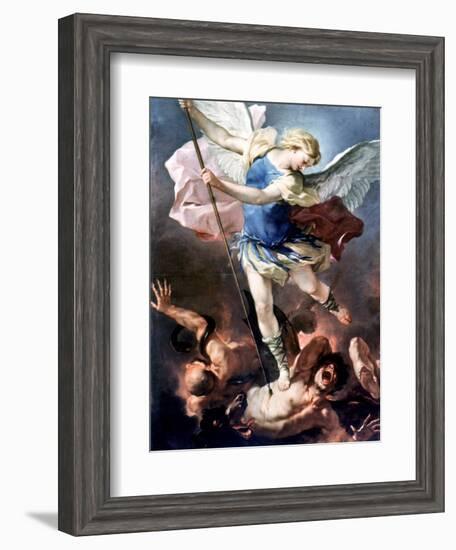 The Archangel Michael-Luca Giordano-Framed Giclee Print