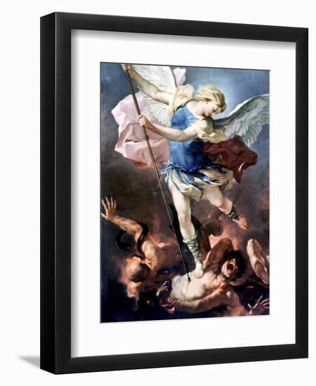 The Archangel Michael-Luca Giordano-Framed Giclee Print