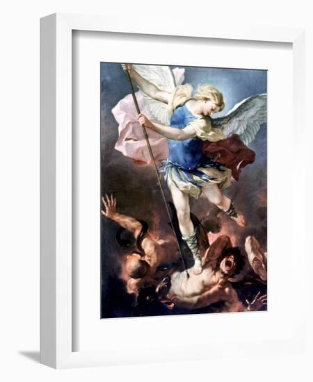 The Archangel Michael-Luca Giordano-Framed Giclee Print