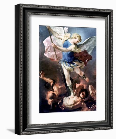 The Archangel Michael-Luca Giordano-Framed Giclee Print
