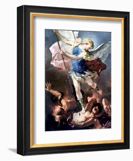 The Archangel Michael-Luca Giordano-Framed Giclee Print