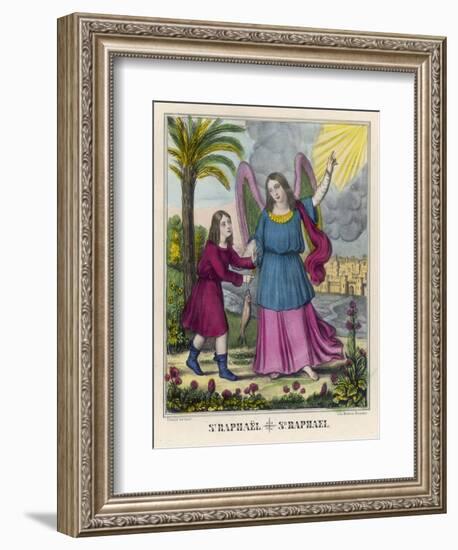 The Archangel Raphael Advises Tobias to Catch a Fish-Chiesa-Framed Art Print