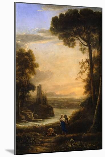 The Archangel Raphael and Tobias, 1639-1640-Claude Lorraine-Mounted Giclee Print