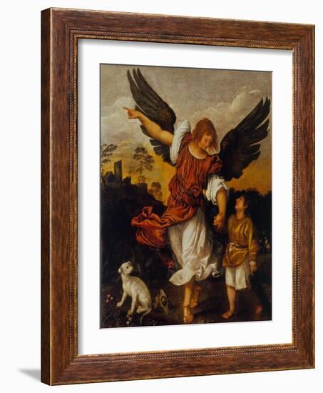 The Archangel Raphael and Tobias-Titian (Tiziano Vecelli)-Framed Giclee Print