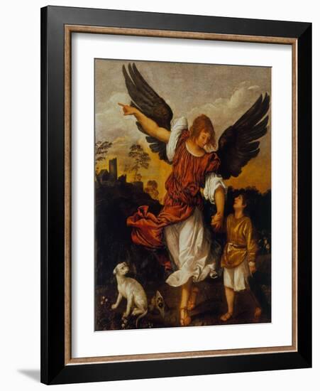 The Archangel Raphael and Tobias-Titian (Tiziano Vecelli)-Framed Giclee Print