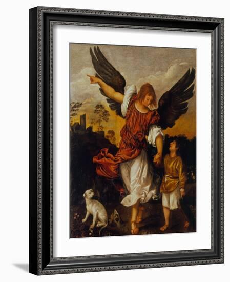 The Archangel Raphael and Tobias-Titian (Tiziano Vecelli)-Framed Giclee Print