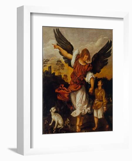 The Archangel Raphael and Tobias-Titian (Tiziano Vecelli)-Framed Giclee Print