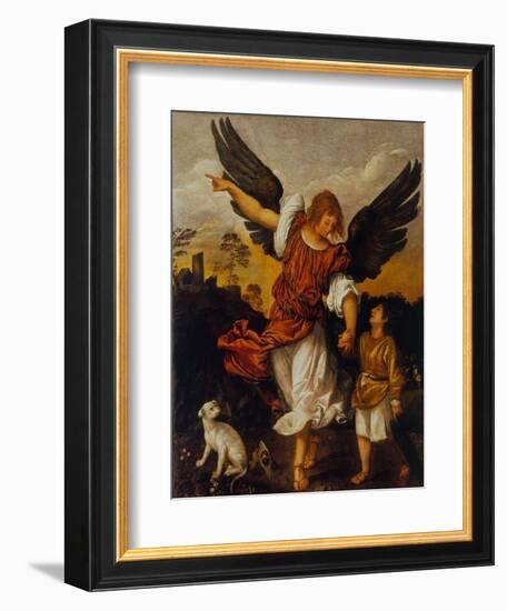 The Archangel Raphael and Tobias-Titian (Tiziano Vecelli)-Framed Giclee Print
