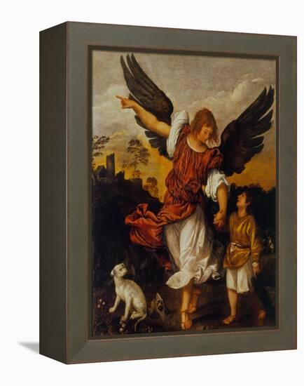 The Archangel Raphael and Tobias-Titian (Tiziano Vecelli)-Framed Premier Image Canvas