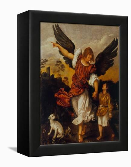 The Archangel Raphael and Tobias-Titian (Tiziano Vecelli)-Framed Premier Image Canvas