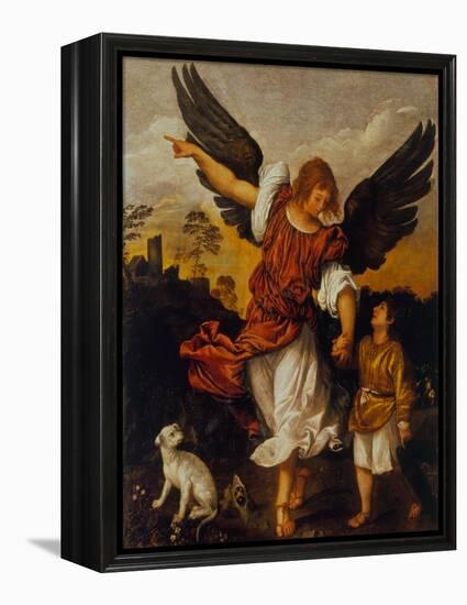 The Archangel Raphael and Tobias-Titian (Tiziano Vecelli)-Framed Premier Image Canvas