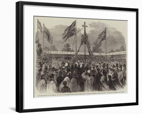 The Archbishop of Canterbury Laying the Foundation-Stone of the Surrey County School at Cranley-null-Framed Giclee Print