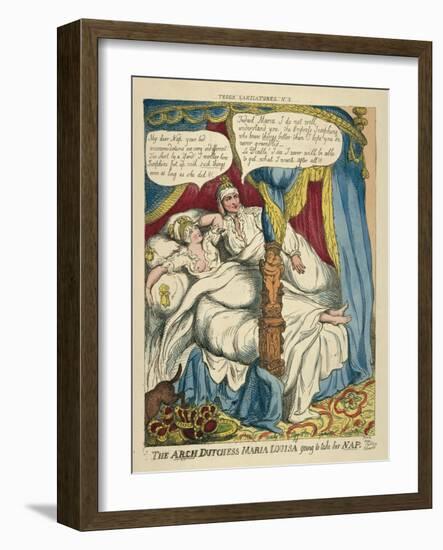 The Archduchess Maria Louisa Going to Take Her Nap, 1810-Thomas Rowlandson-Framed Giclee Print